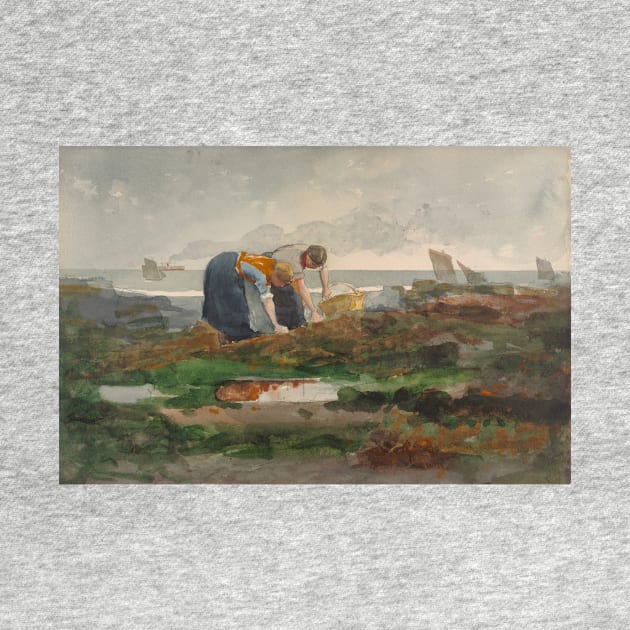 The Mussel Gatherers by Winslow Homer by Classic Art Stall